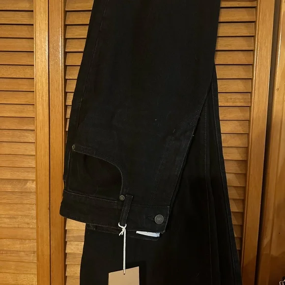 NWT Reformation Black Flare Wide Leg Jeans